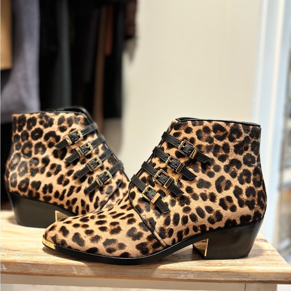 LAST CHANCE NWT Michael Kors Collection animal fur Ankle Boots size 39.5 9 1/2